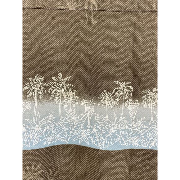 Campia Moda Shirt Mens Large Hawaiian Palm Trees Short Sleeve Button Down Rayon - Picture 5 of 13